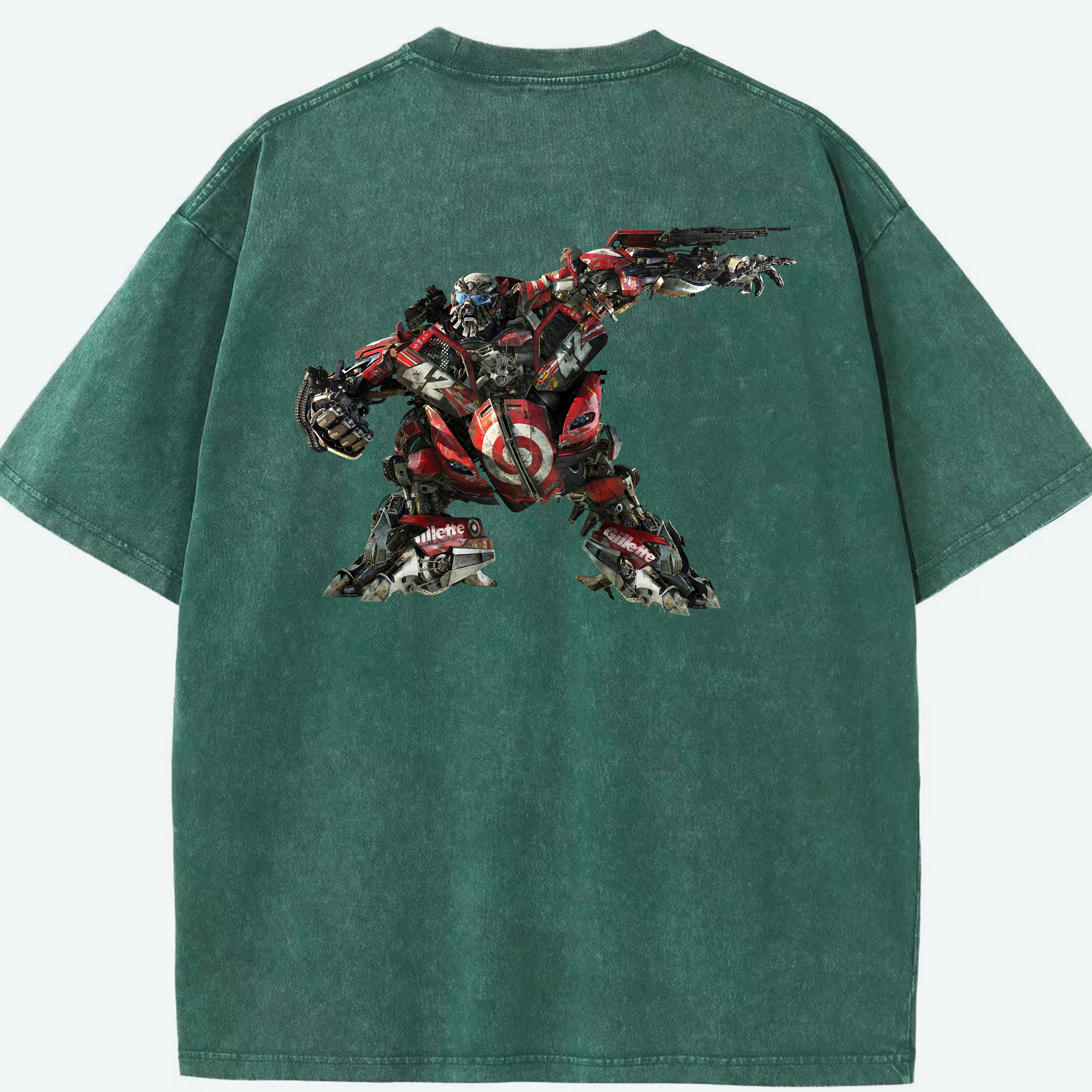 （画像用）  綿100% ヴィンテージ風 半袖Tシャツ（背面プリント）